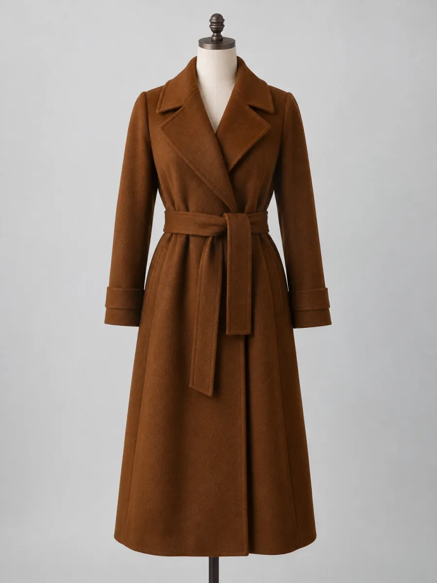 Chocolate brown wool coat