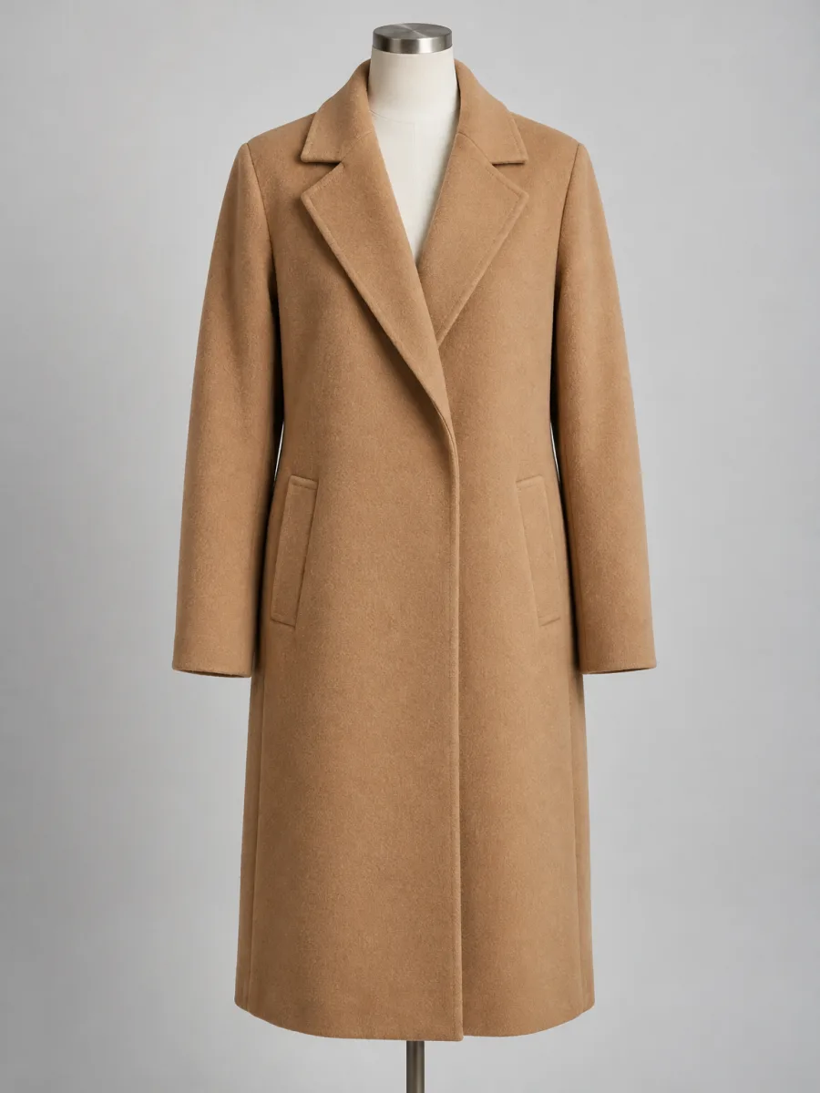 Wollmantel in Camel