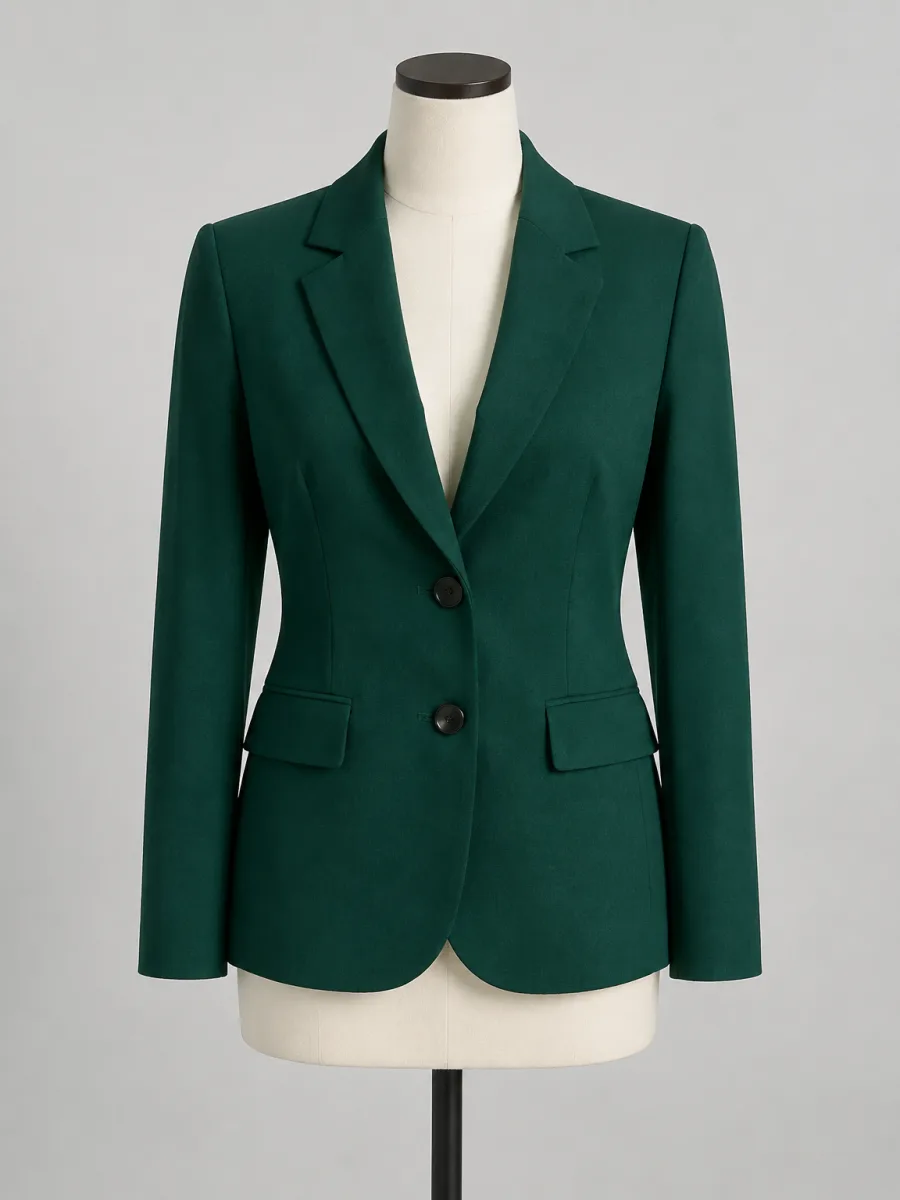 Jacke in tiefem Smaragdgrün