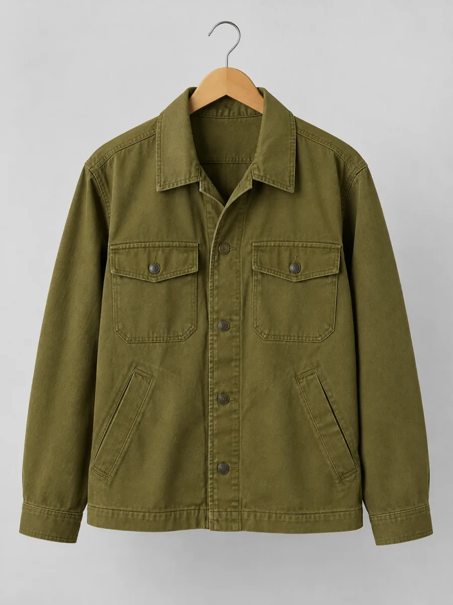 Olive green utility jacket
